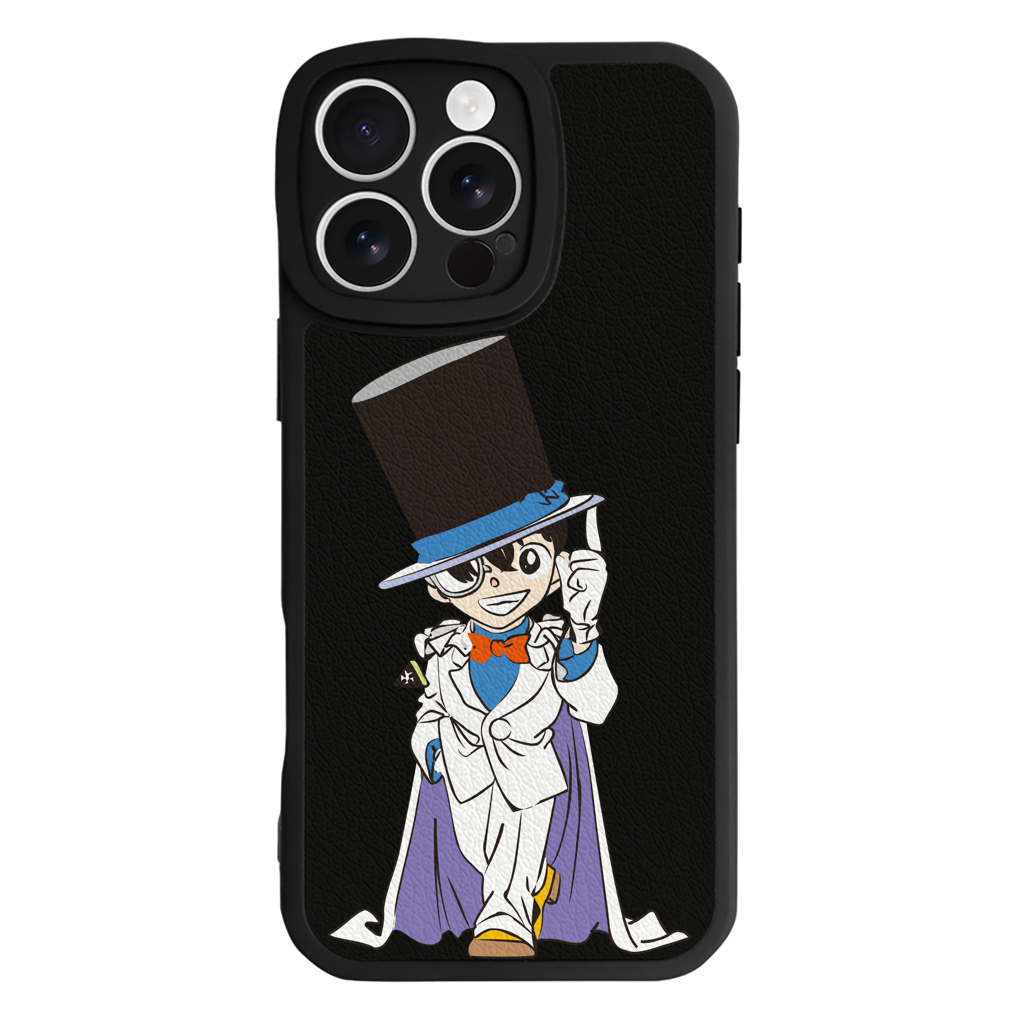 （画像用） 名探偵コナン 江戸川 コナン Detective Conan Conan Edogawa 【iPhone 16シリーズ対応】シリコンスマホケース（レザー調） 材質：シリコン